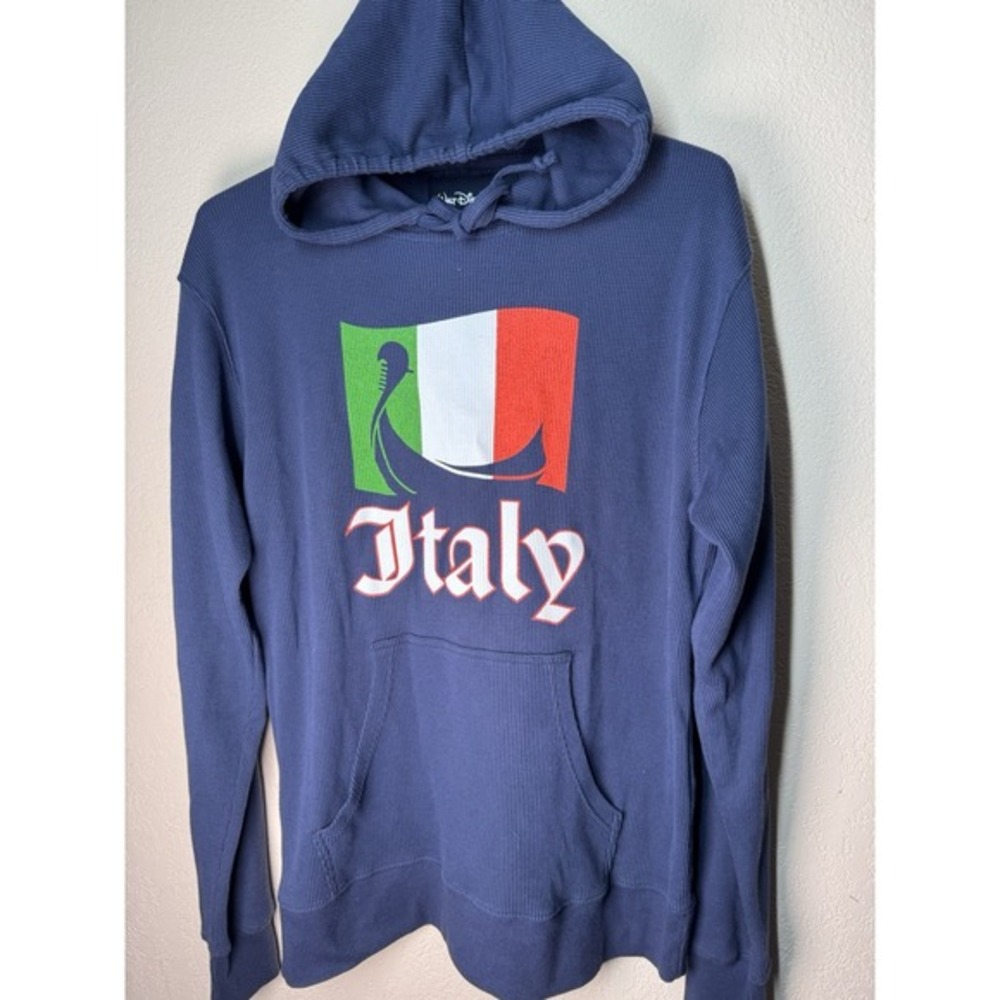 Disney EPCOT Italy Pavilion Waffle Knit Hoodie Flag Graphic (Women's L) - Picture 2 of 8